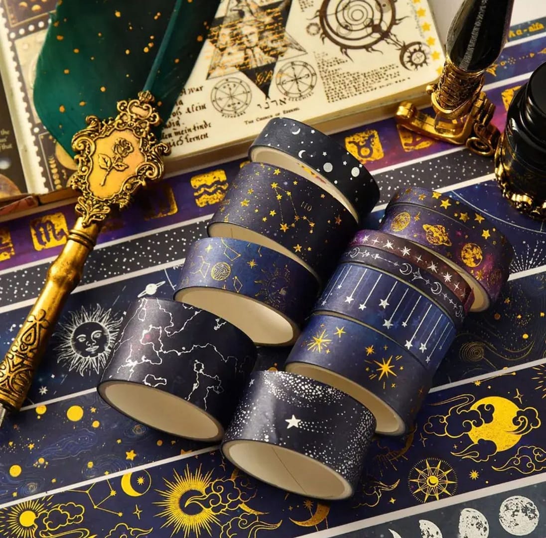 Fantaasia ja Universumi Teemaga Washi-Tape Komplekt