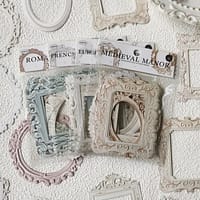 Vintage-stiilis scrapbookingu pildiraamide komplekt – 4 unikaalset stiili, kokku 10 raamiga