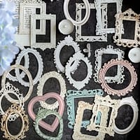 Vintage-stiilis scrapbookingu pildiraamide komplekt