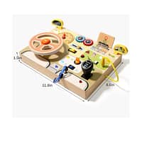 Montessori stiilis puidust tegevuslaud LED-tuledega